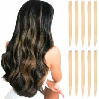 Blonde Hair Extensions Clip in for Kids